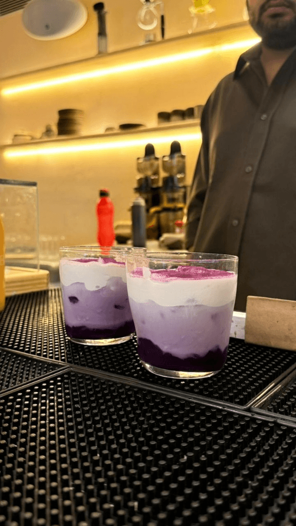 Layered Iced Ube Bubble Tea